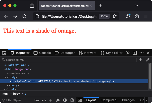 HTML Colors — пример шестнадцатеричных кодов цветов