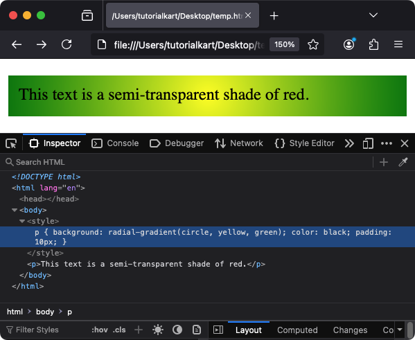 HTML Colors — пример радиальных градиентов