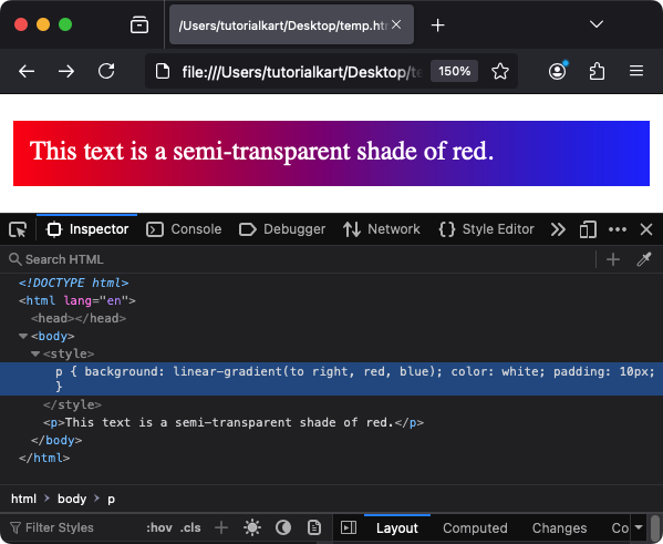 HTML Colors — пример линейных градиентов