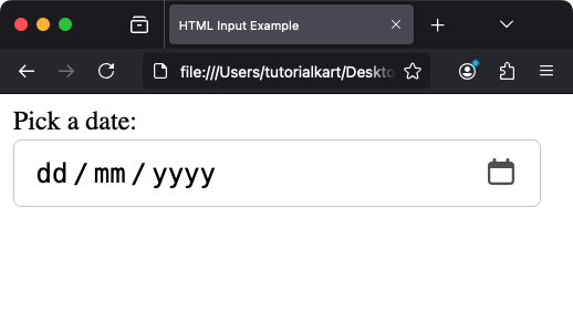 Оформление поля даты в HTML с помощью CSS