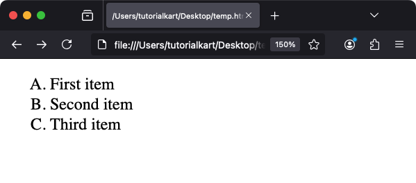 Списки HTML — настройка нумерации