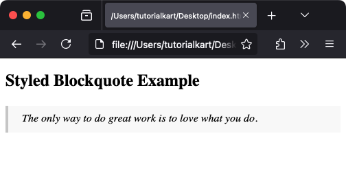 Оформление цитаты Тег