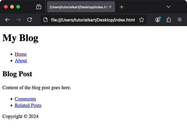 Использование нескольких элементов навигации