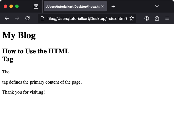Использование тега main для обеспечения доступности