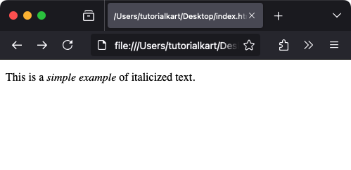Базовый пример HTML-тега i