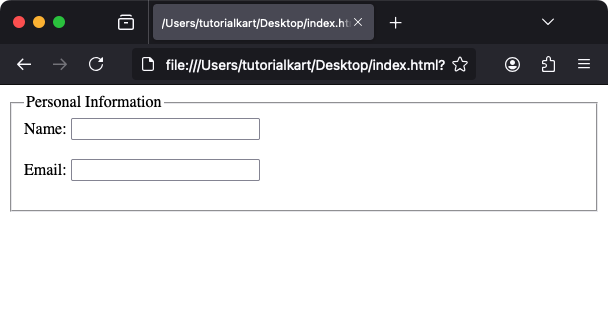 Базовый пример HTML-легенды Тег