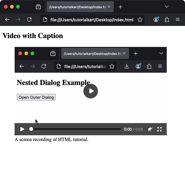 Использование figure с видео
