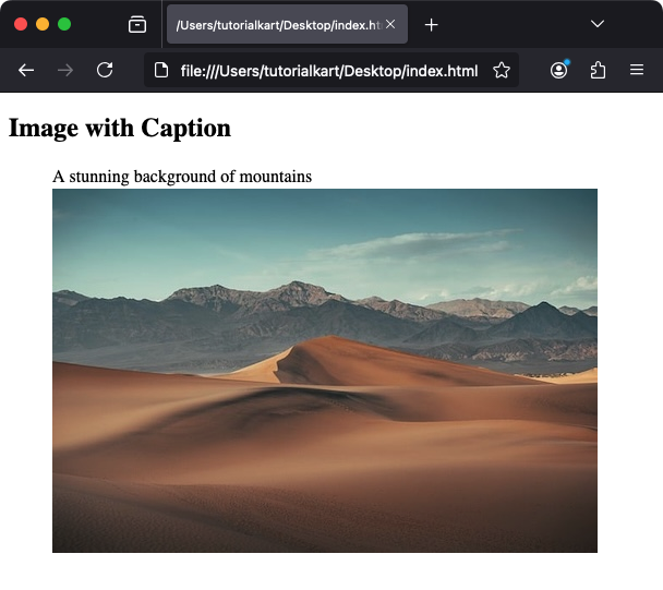 Размещение тега figcaption
