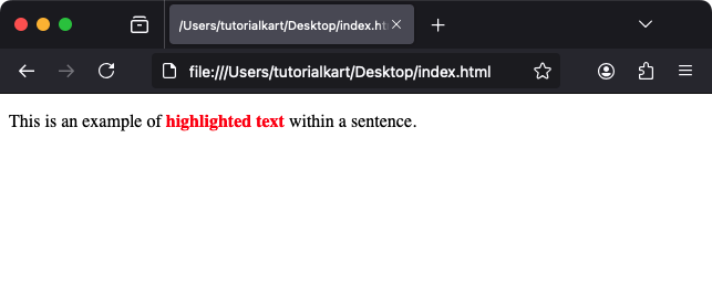 Пример использования тега span для стилизации