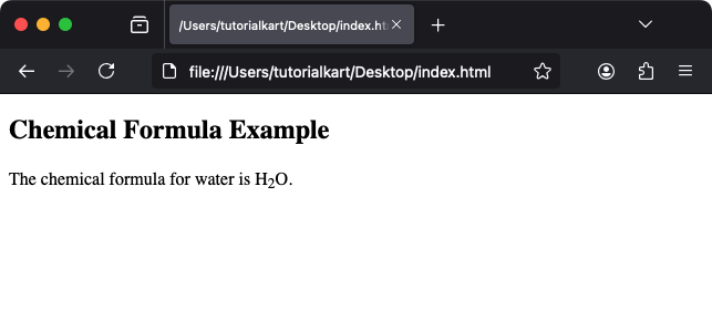 Пример использования тега sub