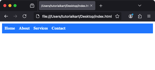 Стилизация тега nav с помощью CSS