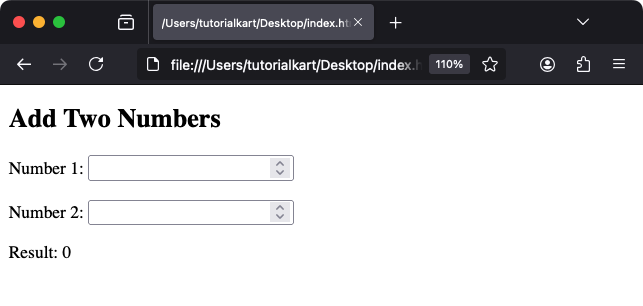 Пример: вычисление суммы двух чисел