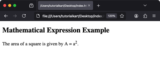 Пример использования тега sup