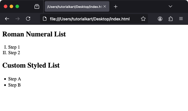 Оформление упорядоченных списков с помощью CSS
