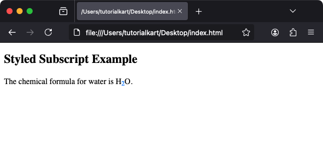 Оформление тега sub с помощью CSS